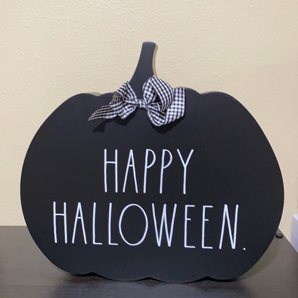 New Rae Dunn Happy Halloween pumpkin decor